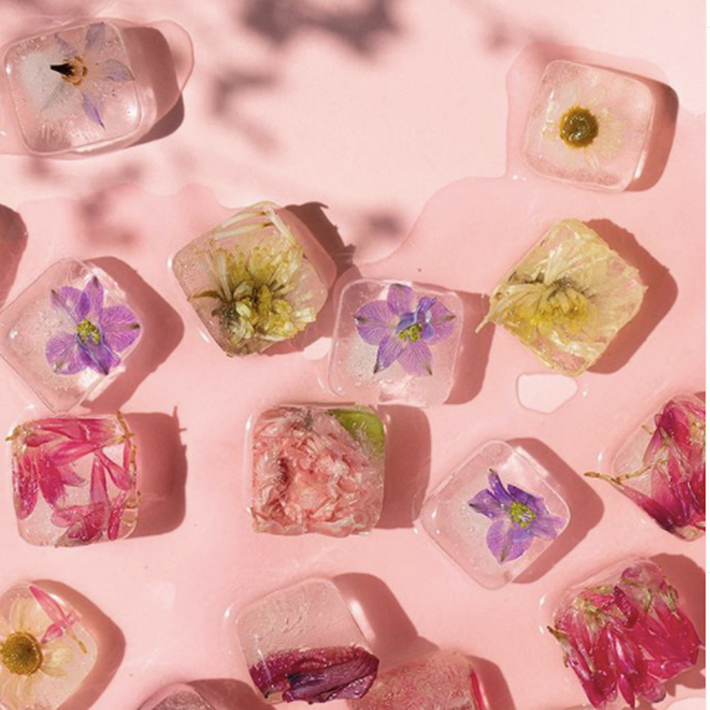 How to Make Edible Flower Ice Cubes