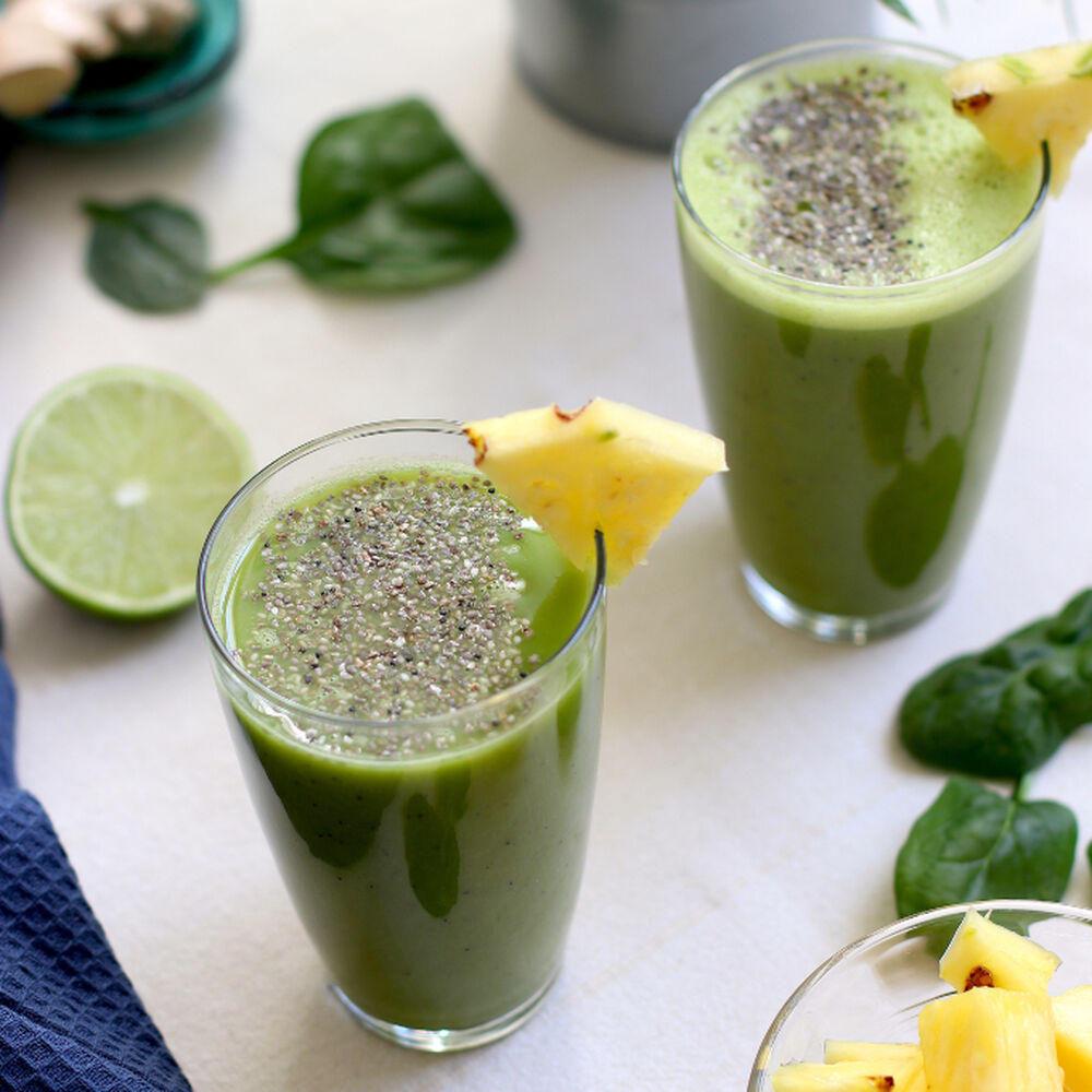 Pineapple Spinach Smoothie Recipe By Every Healthy Bite The Feedfeed