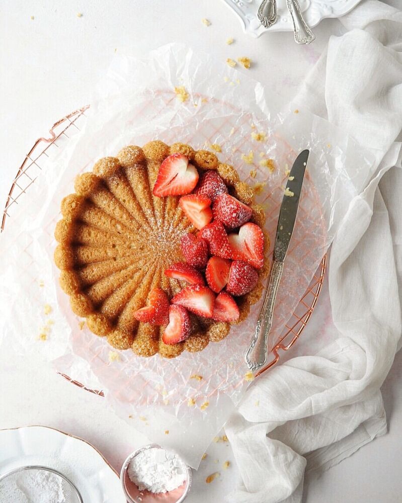 French Raspberry Charlotte Cake - Between2Kitchens