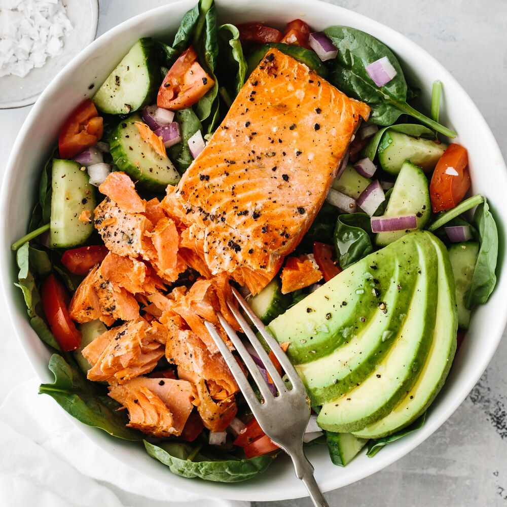 Salmon Avocado Salad by downshiftology | Quick & Easy Recipe | The Feedfeed