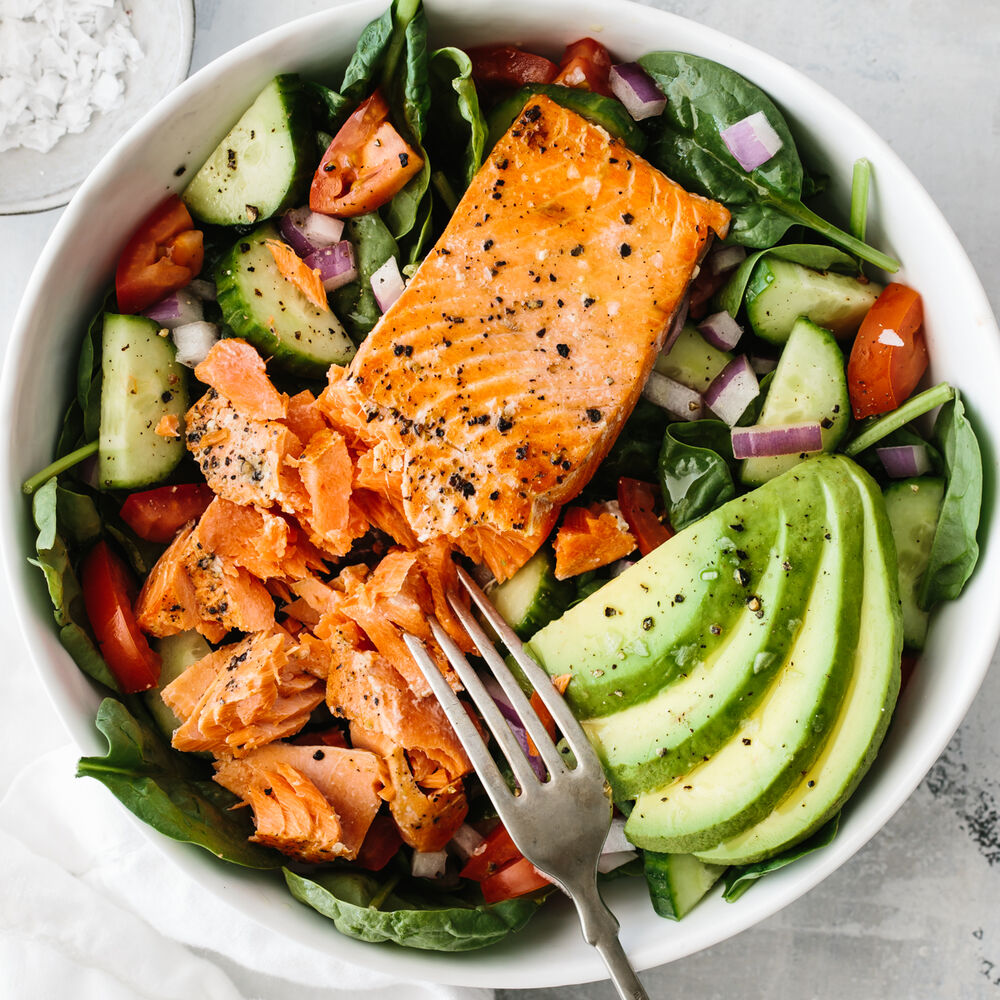 Salmon Avocado Salad By Downshiftology Quick And Easy Recipe The Feedfeed