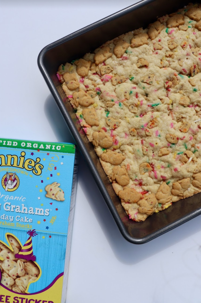 Birthday Cake Bunny Grahams Confetti Cookie Bars Recipe | The Feedfeed