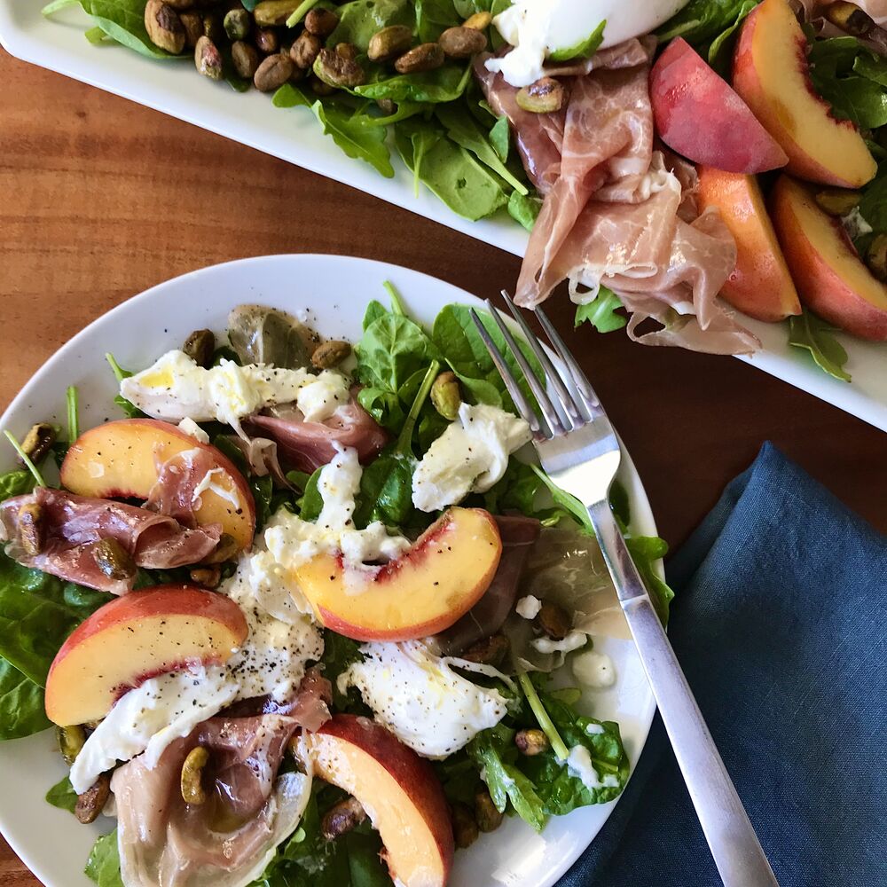 Peach, Prosciutto and Burrata Salad Recipe The Feedfeed