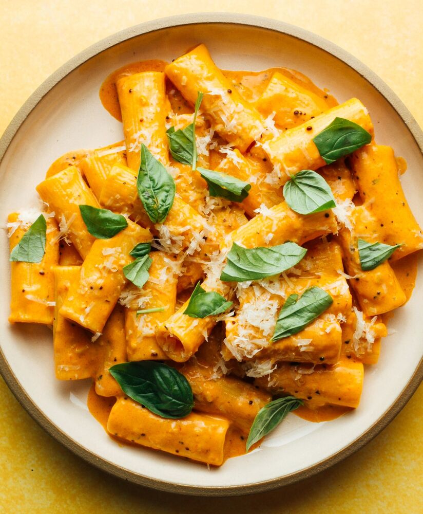 Spicy Vodka Rigatoni With Basil Recipe | The Feedfeed