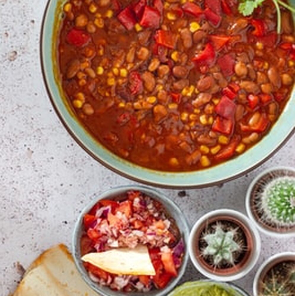 Three Bean Veggie Chilli Con Carne Recipe | The Feedfeed