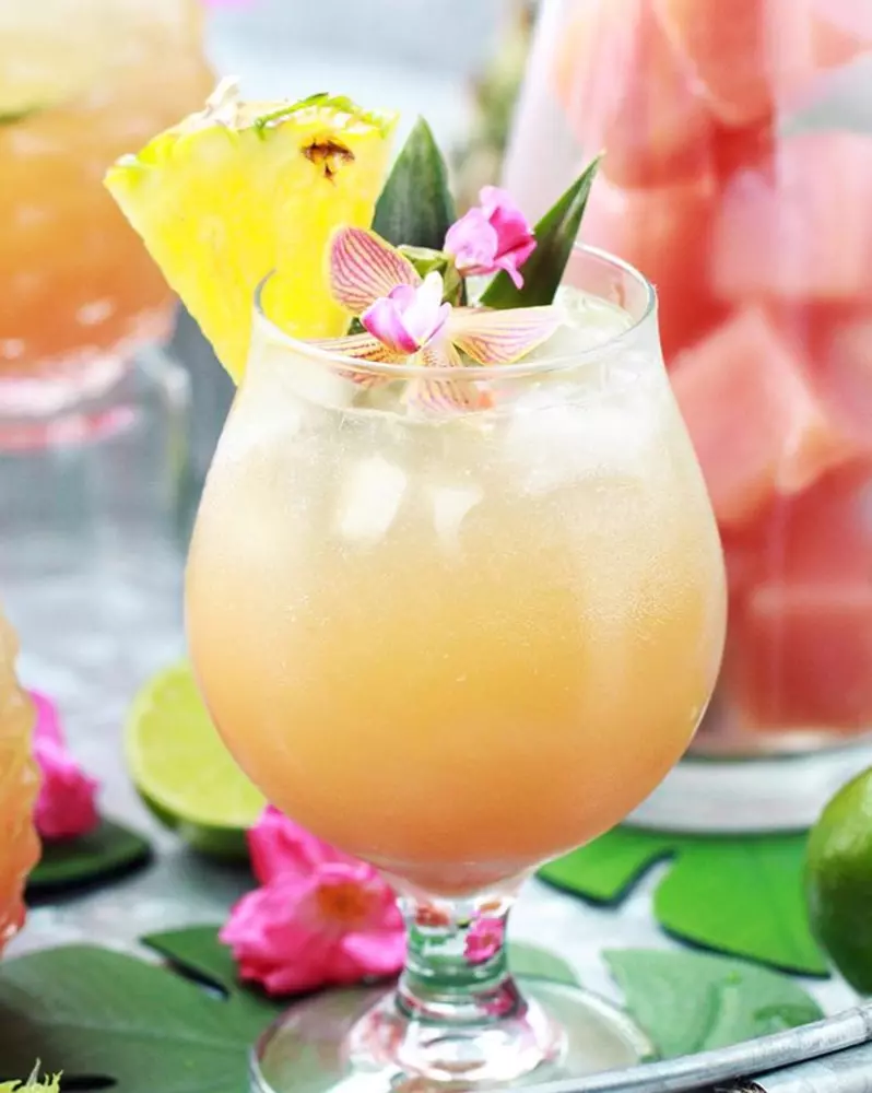 Guava, Pineapple, and Coconut Rum Cocktails