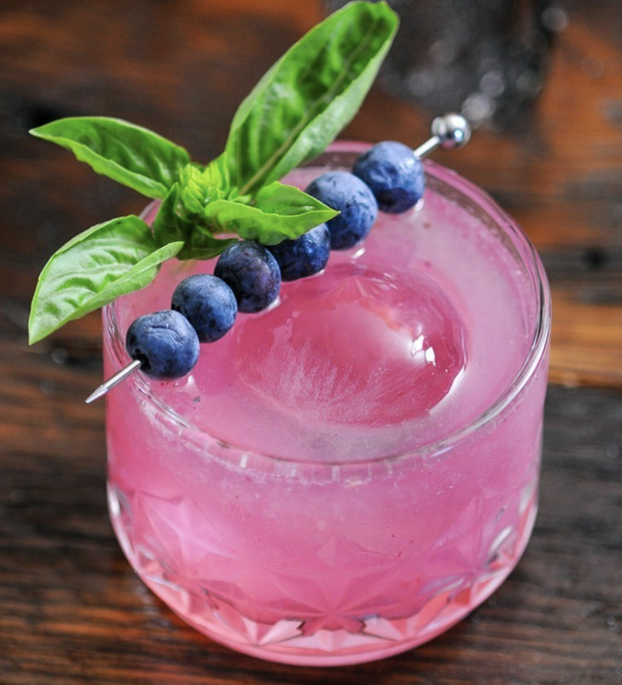 Blueberry Basil Spiked Lemonade