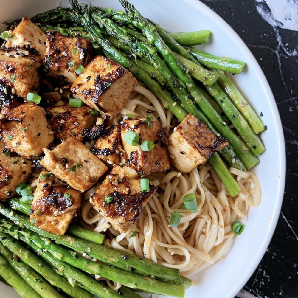 Crispy Tofu and Asparagus Noodle Bowl Recipe The Feedfeed