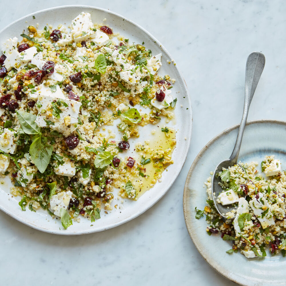 Feta, Cranberry and Pistachio Couscous by mymuybueno Quick & Easy Recipe The Feedfeed