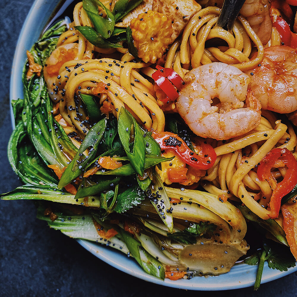 Egg Noodles with Shrimp and Vegetables Recipe The Feedfeed