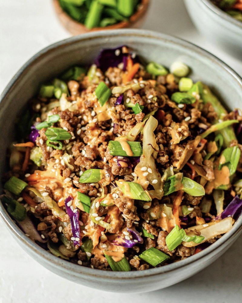 Crispy Pork and Shredded Cabbage Bowl | The Feedfeed