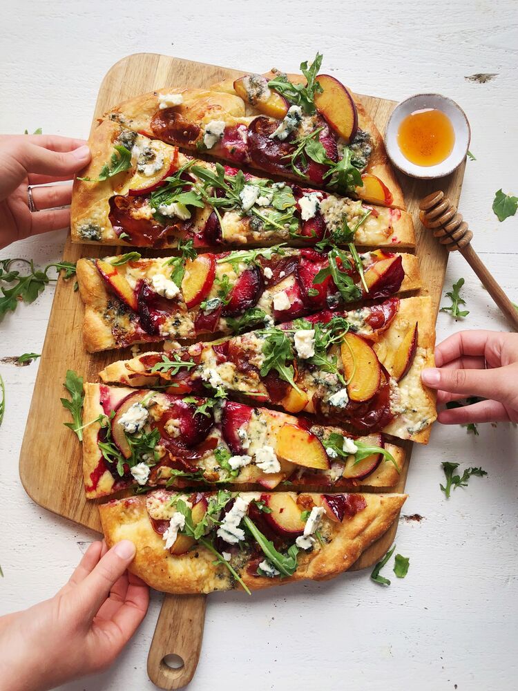 How to Make Plum and Blue Cheese Flatbread Video Recipe The Feedfeed