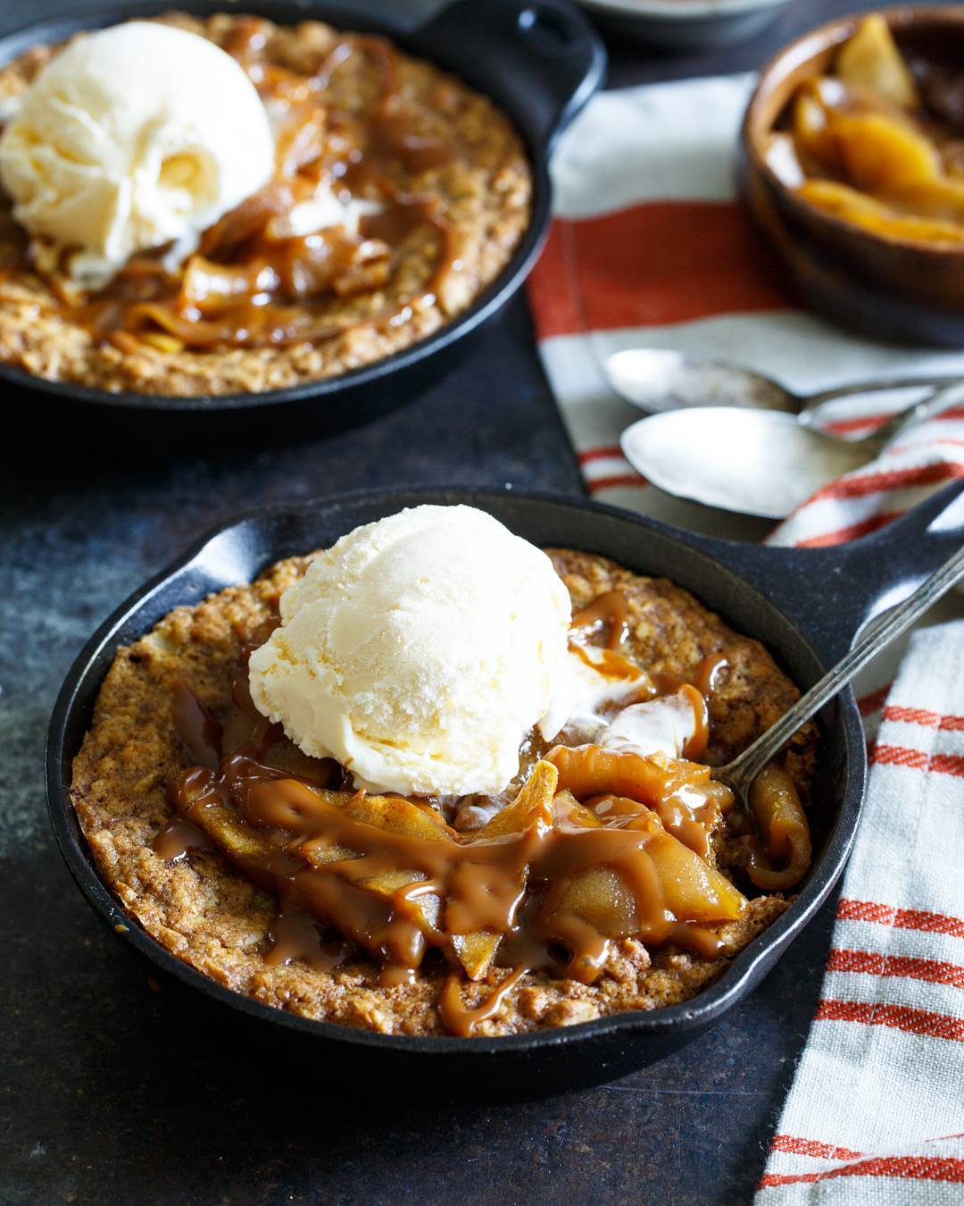 Caramel Apple Cast Iron Skillet Cookie - What Molly Made