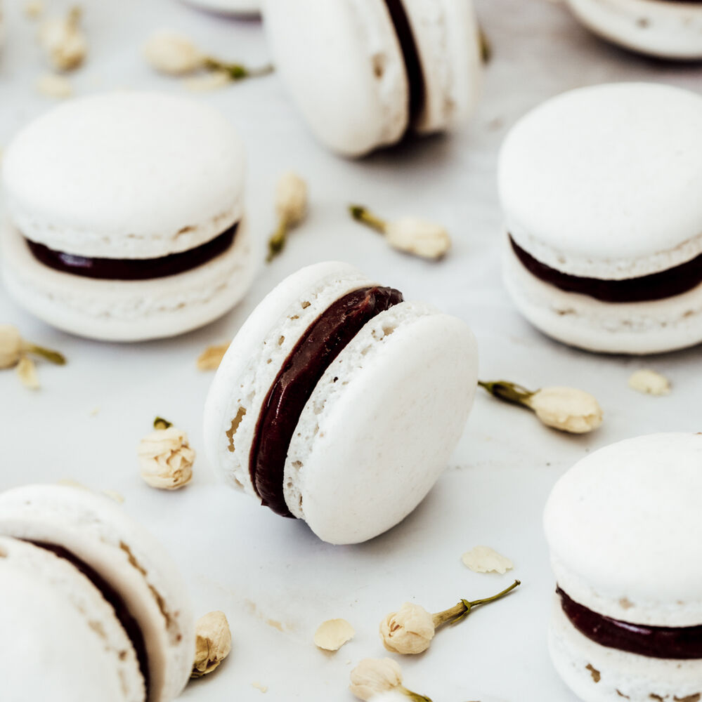 Macarons with Chocolate Jasmine Ganache by emilylaurae Quick & Easy