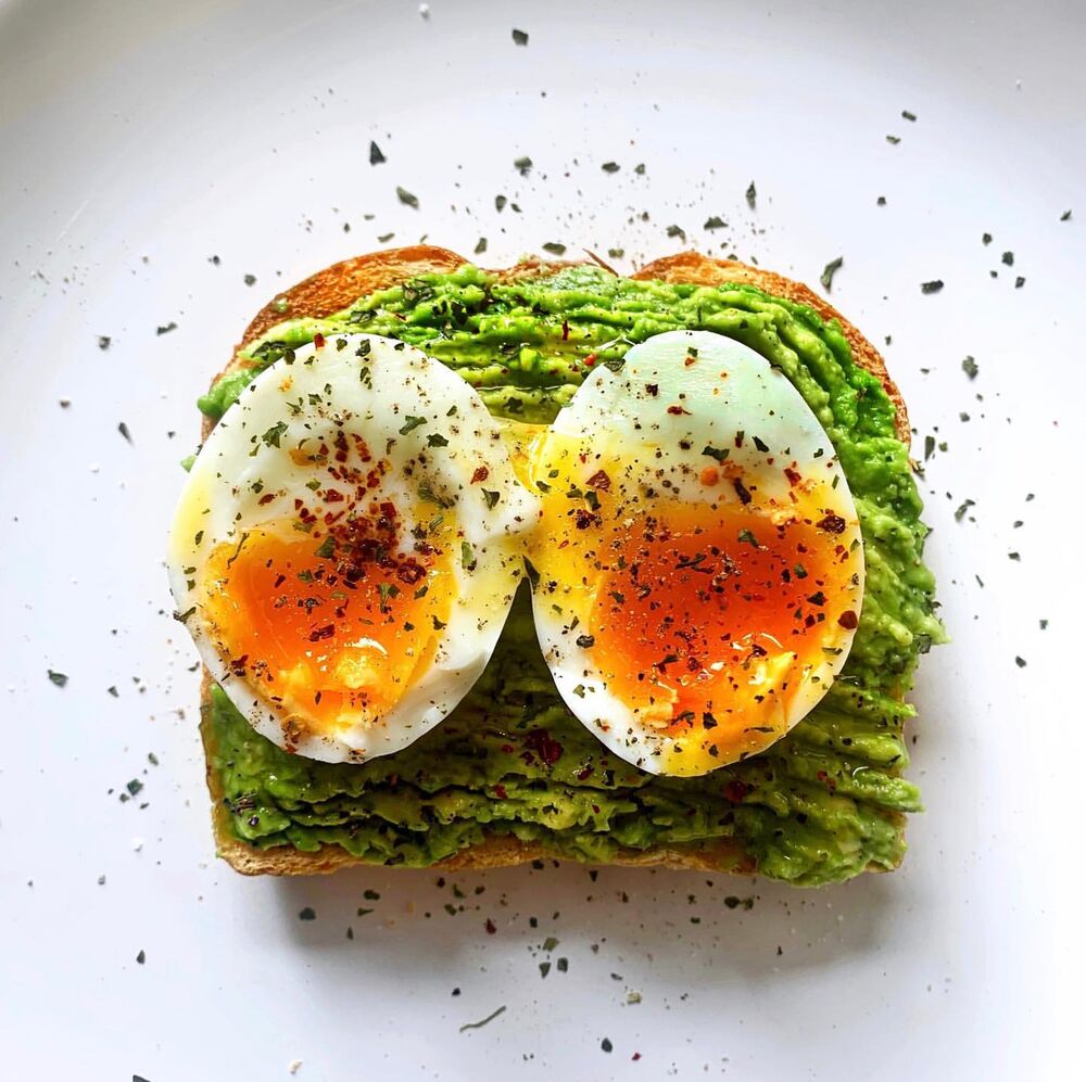 Smashed Avocado Toast with a Jammy Egg and Herbs! by trudynibbles ...