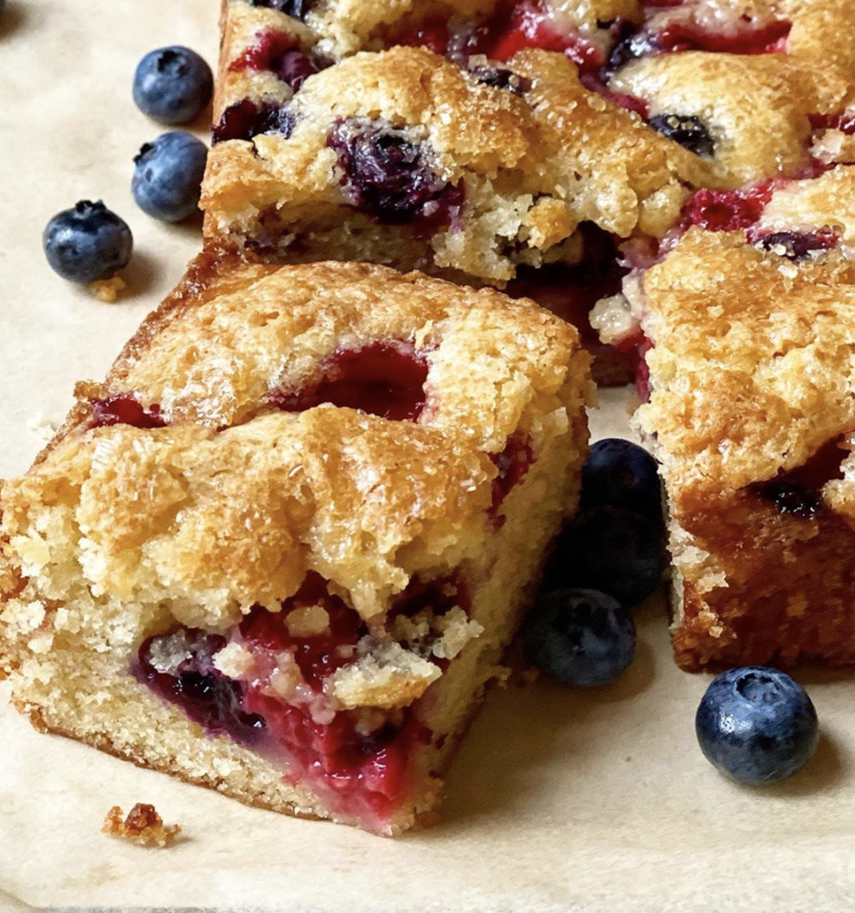 Mixed Berry Snacking Cake Recipe | The Feedfeed