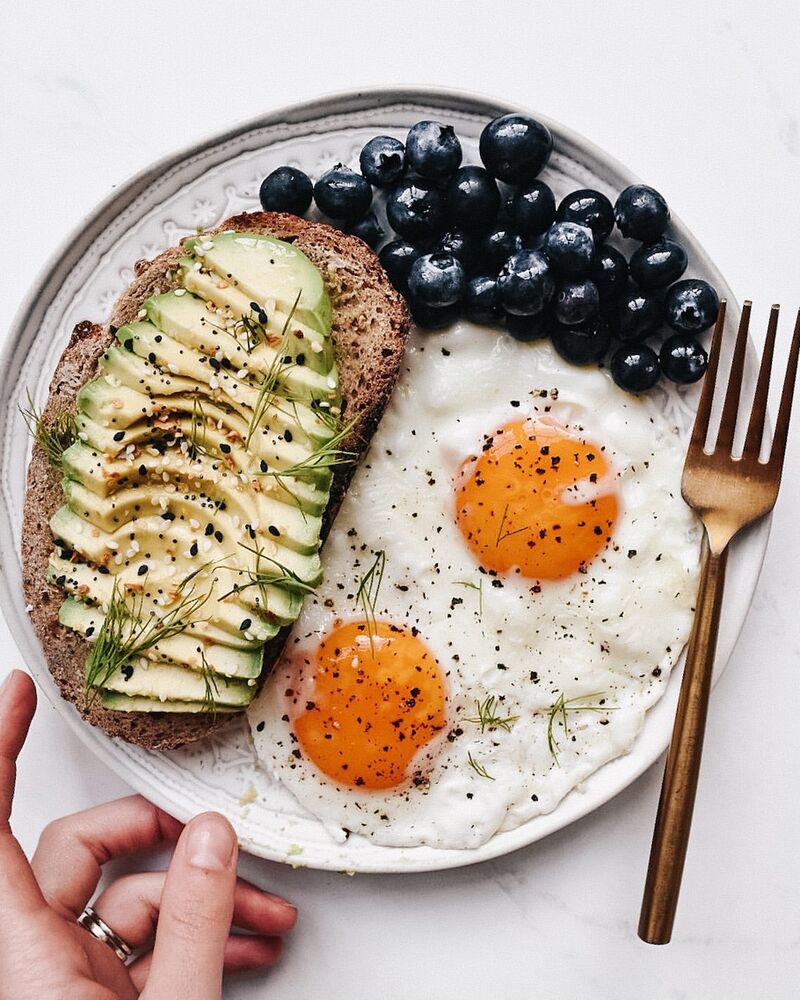 Fried Eggs And Avocado Toast Breakfast Plate Recipe The Feedfeed