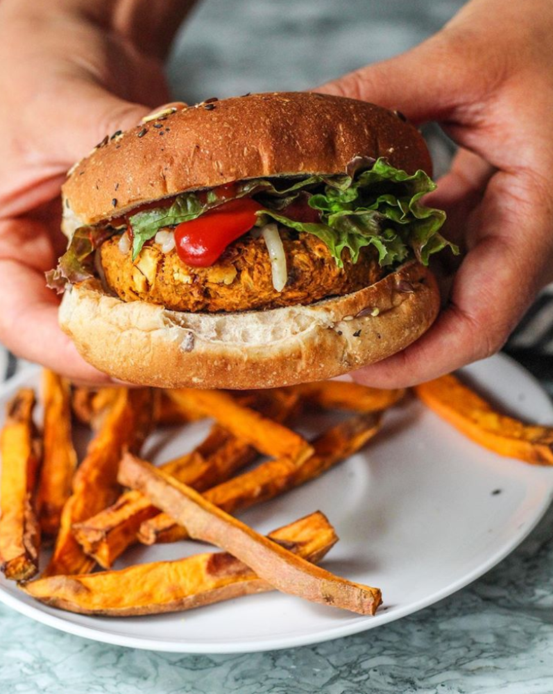 Garlic Chili Chickpea Burgers Recipe The Feedfeed