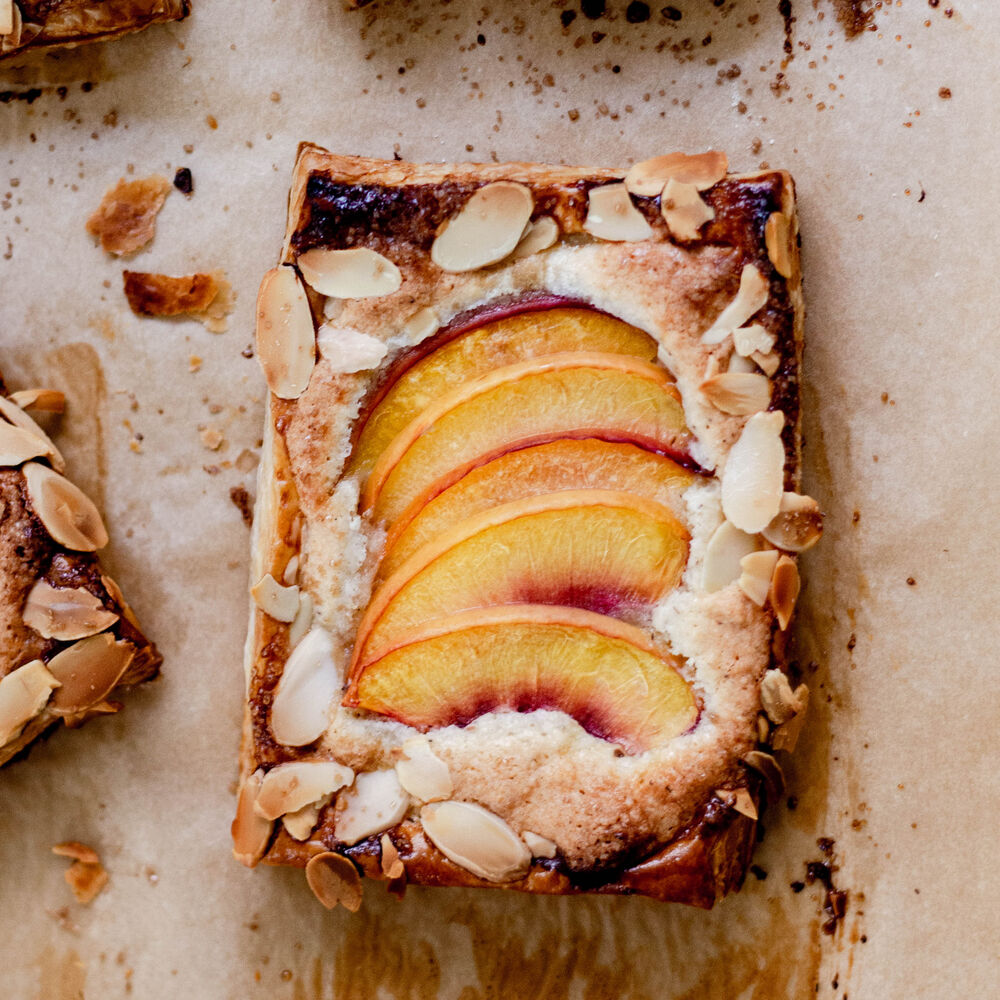 Nectarine and Frangipane Puff Pastry Tartlets by gracefulleats Quick & Easy Recipe The Feedfeed
