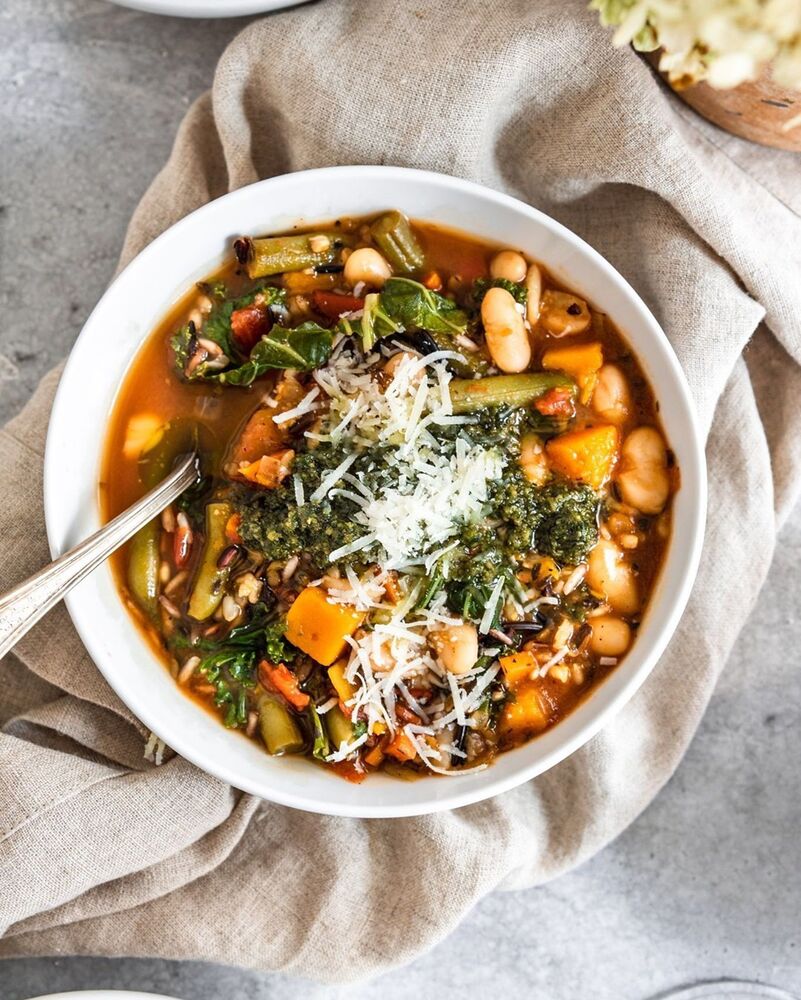 Wild Rice Minestrone Soup Recipe | The Feedfeed