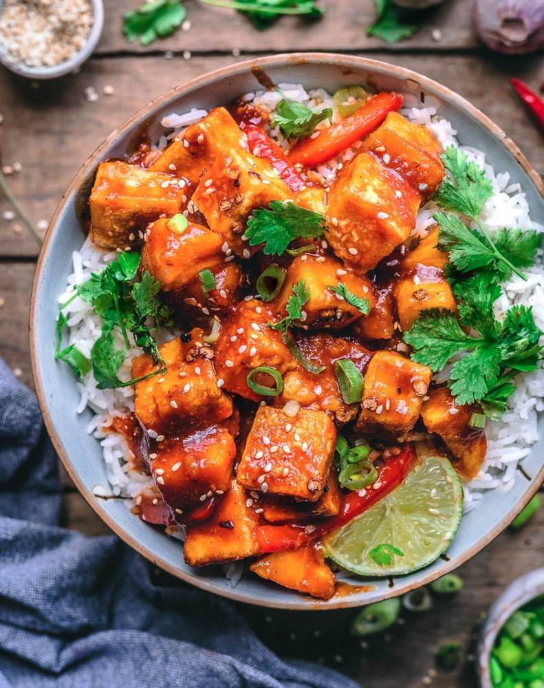 Vegan Sweet and Sour Tofu with Pineapple and Peppers Recipe The Feedfeed