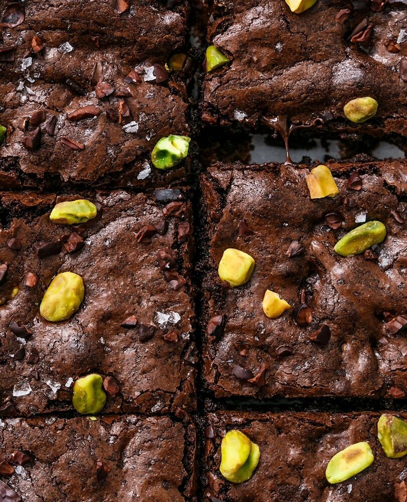 Olive Oil Brownies with Pistachios and Cacao Nibs Recipe The Feedfeed