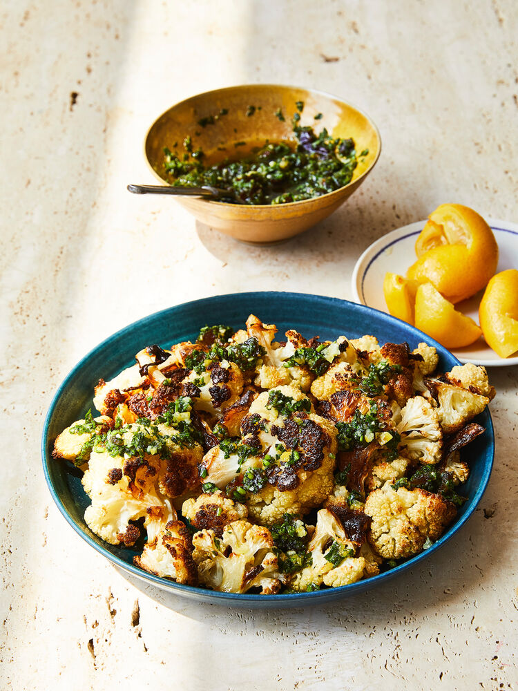 Roasted Cauliflower with DateParsley Gremolata Recipe The Feedfeed