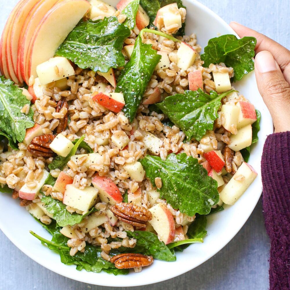 Fall Farro Salad with Apples and Pecans Recipe The Feedfeed