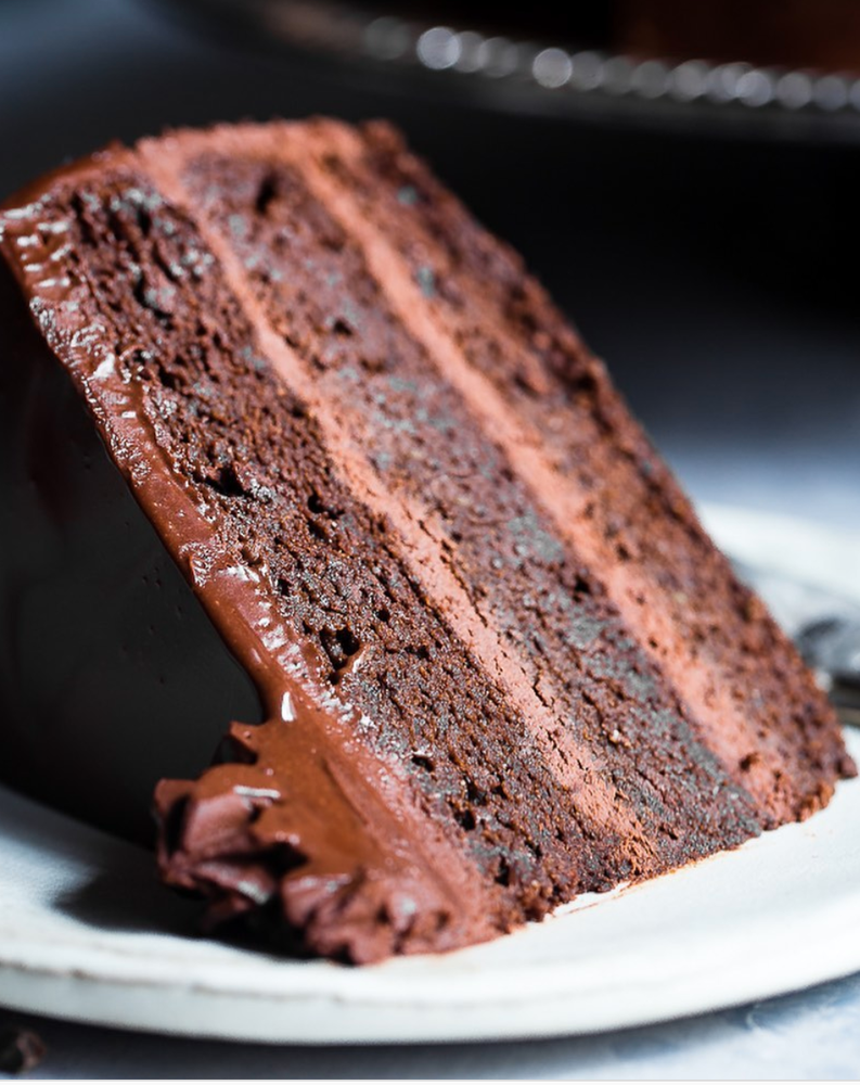 Chocolate Avocado Cake by foodfaithfit | Quick & Easy Recipe | The Feedfeed