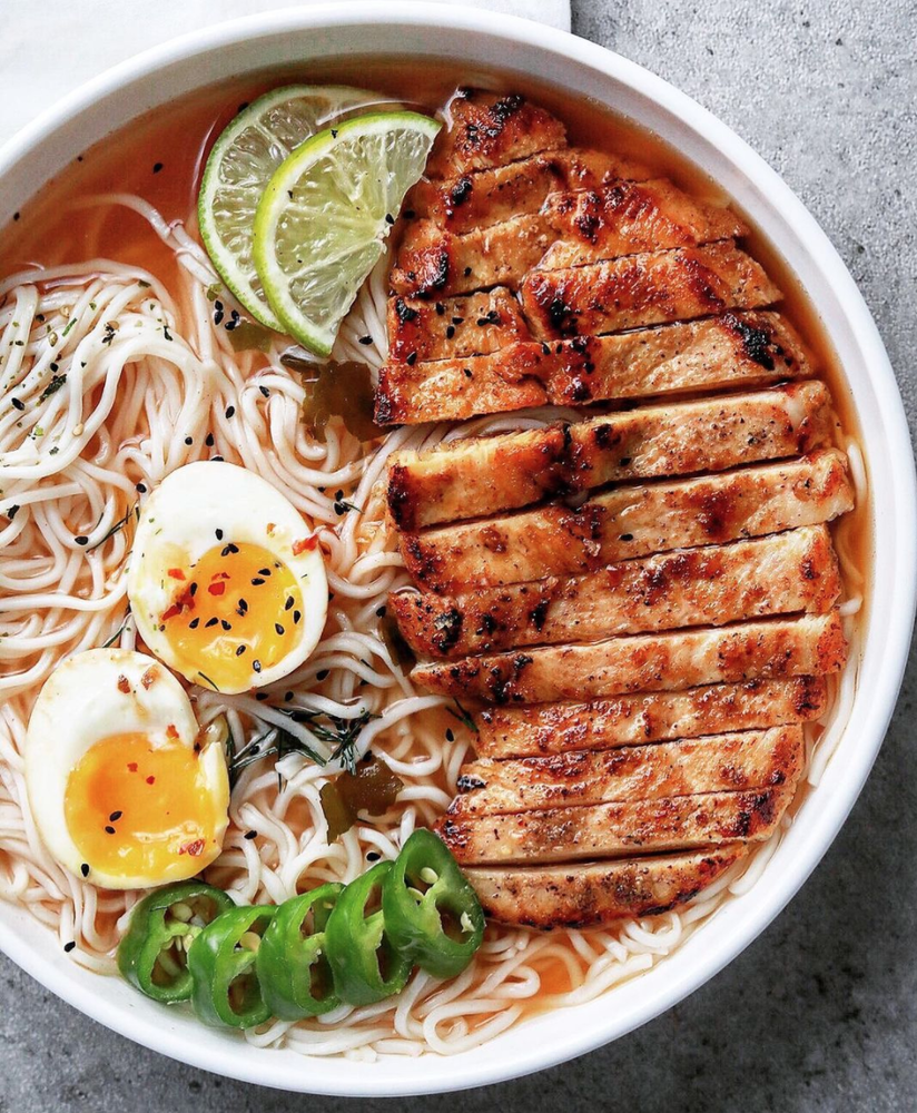 Instant Miso Ramen with Grilled Chicken by dieteticaesthetic | Quick