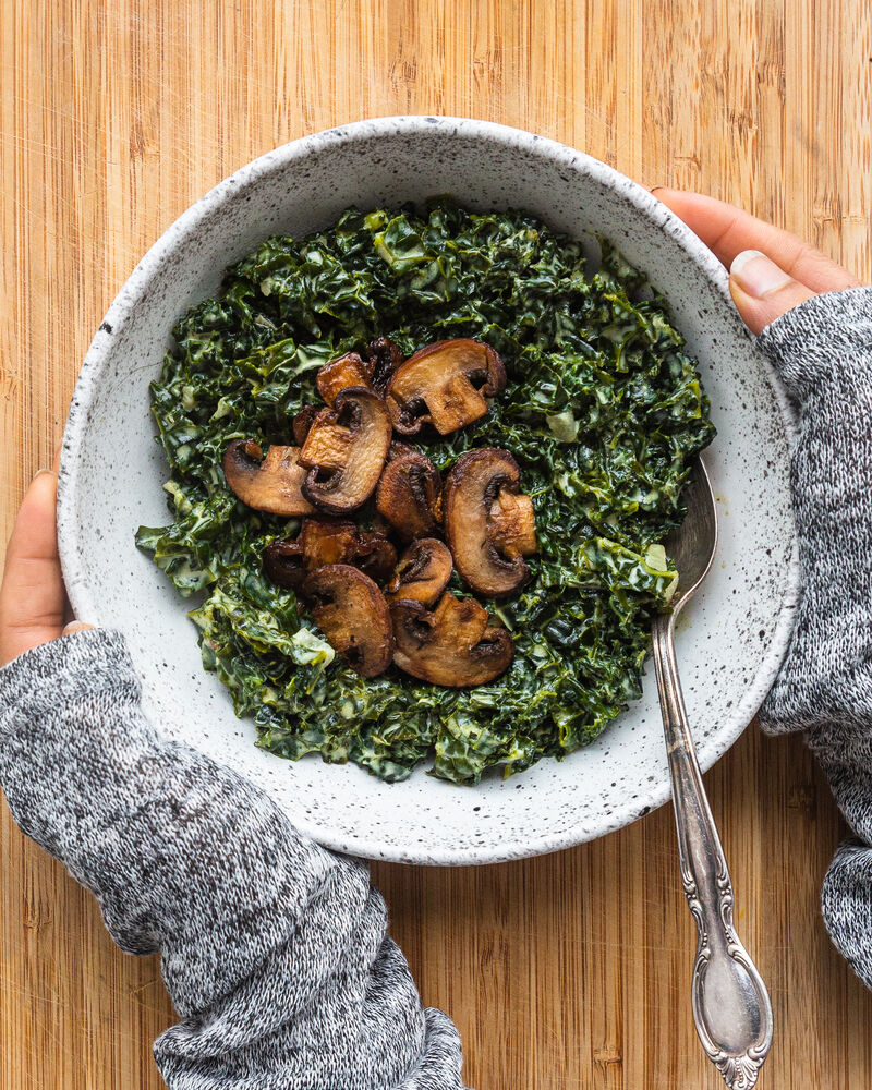 Creamed Kale with Crispy Mushrooms by thefeedfeed | Quick & Easy Recipe ...