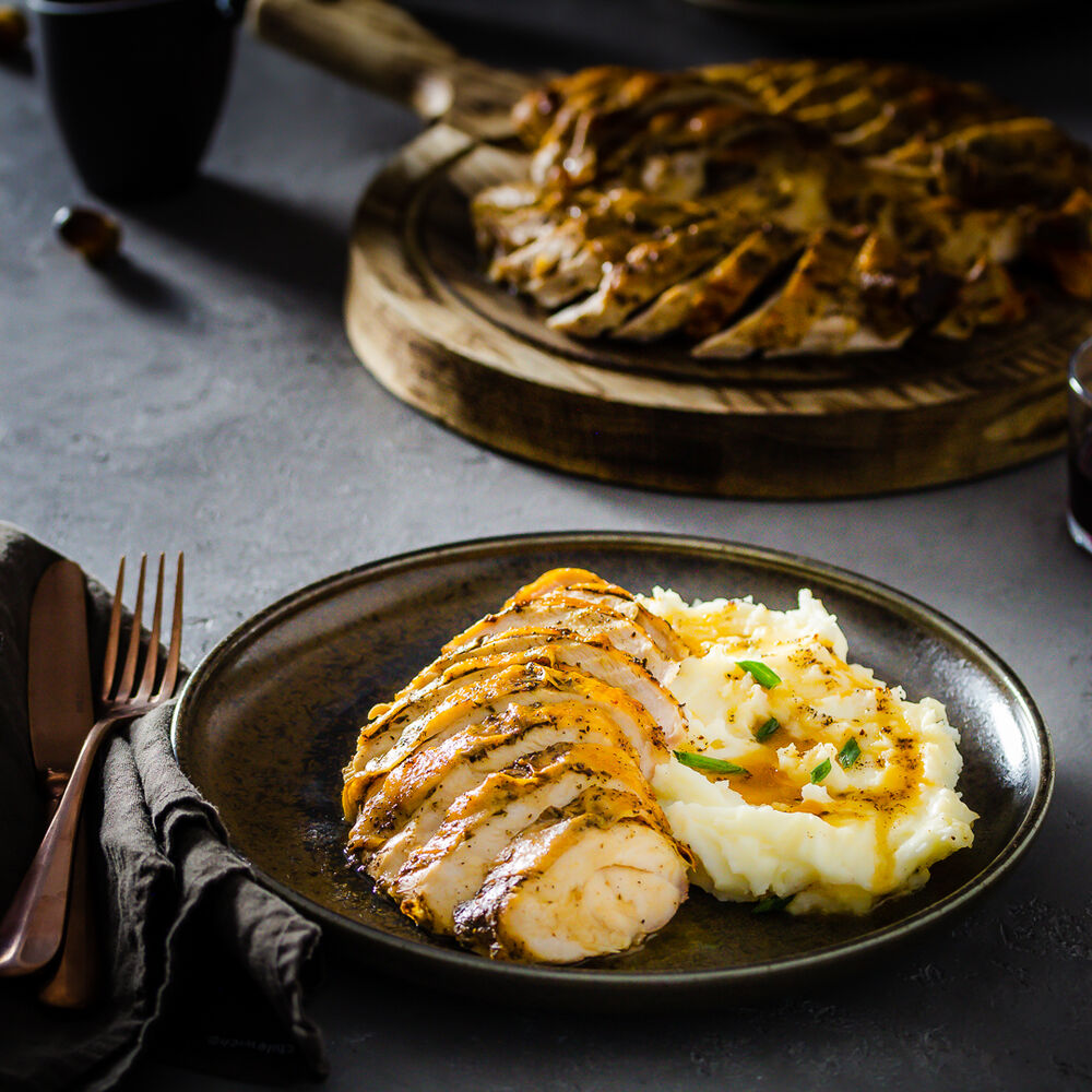Tops Turkey Roasted Turkey Breast with Chili-Herbs Brown Butter | Thanksgiving ...