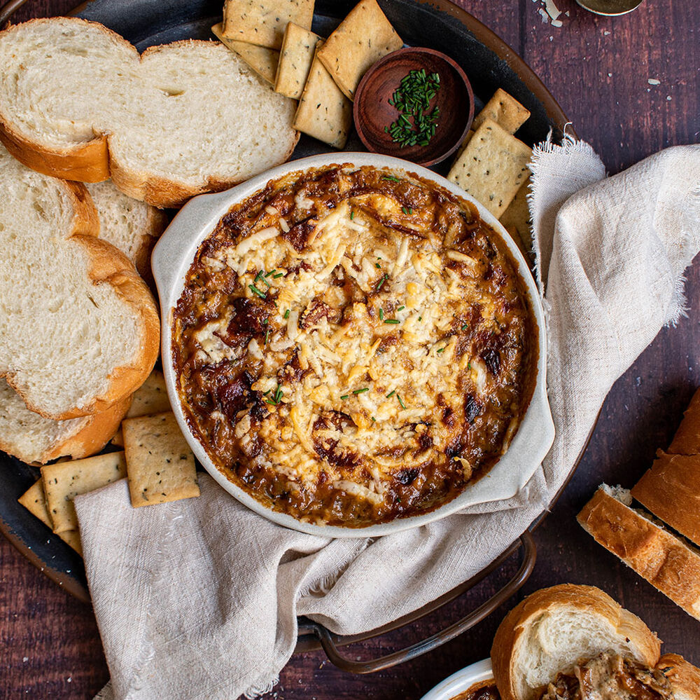 Caramelized Onion, Bacon and Gruyere Dip Recipe The Feedfeed