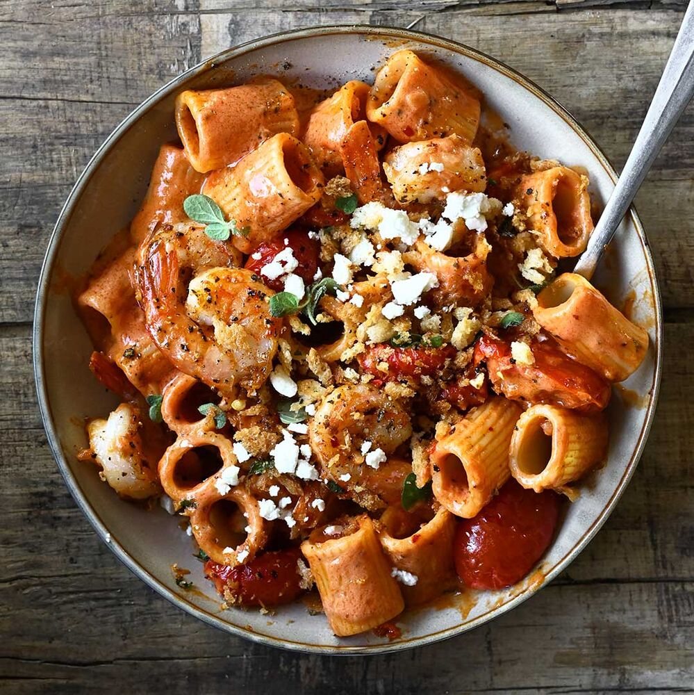 Spicy Shrimp Pasta in Tomato Cream Sauce Recipe | The Feedfeed