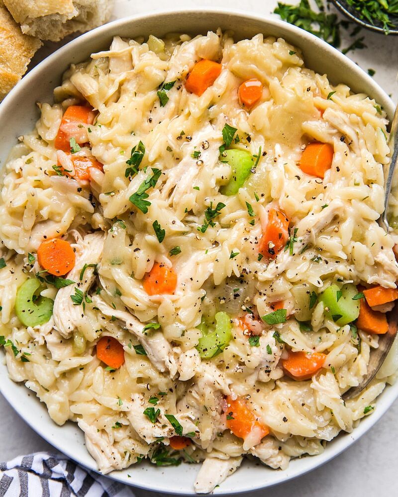 Creamy Orzo with Chicken Recipe The Feedfeed