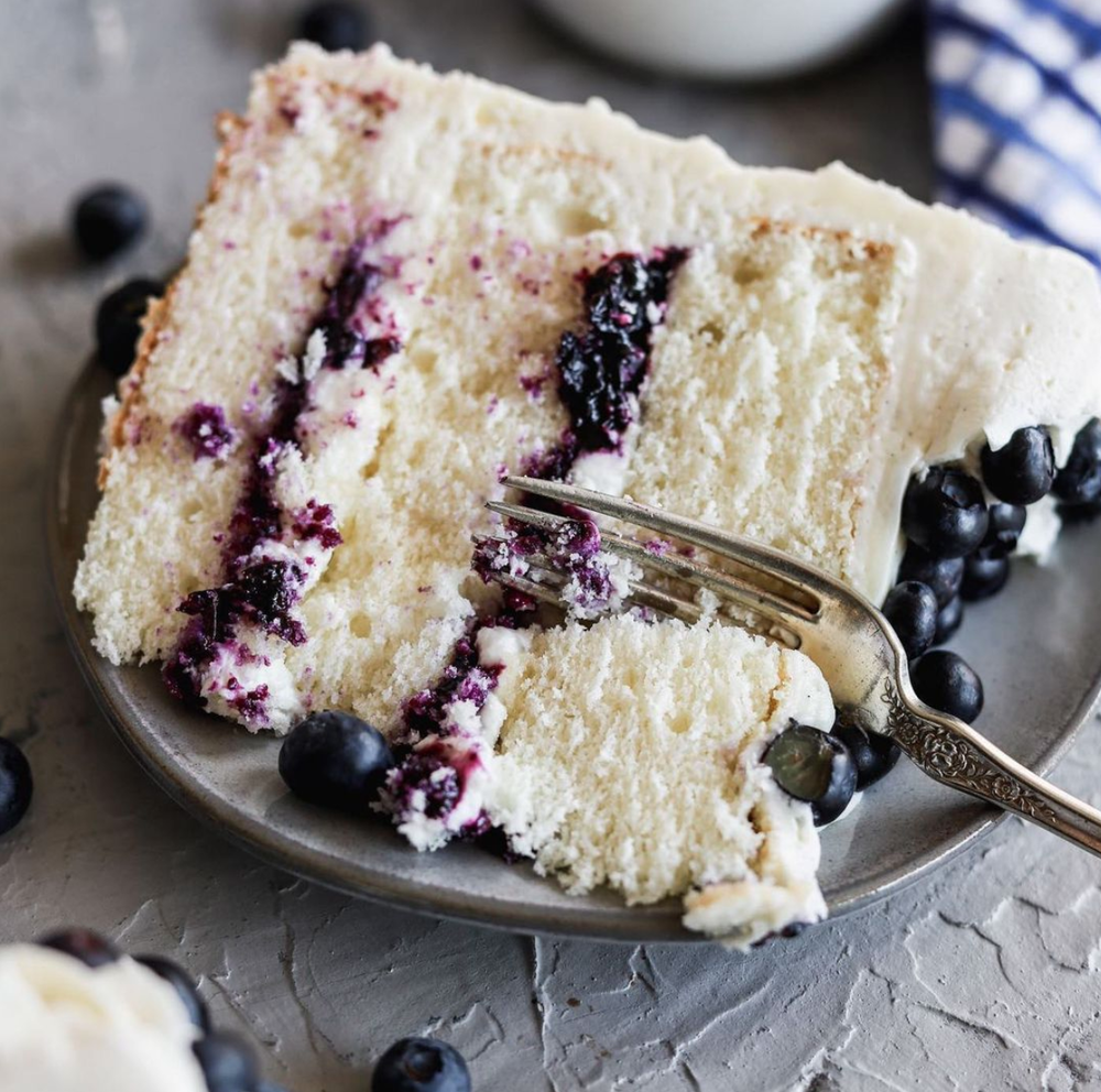 Blueberries and Cream Cake Recipe | The Feedfeed