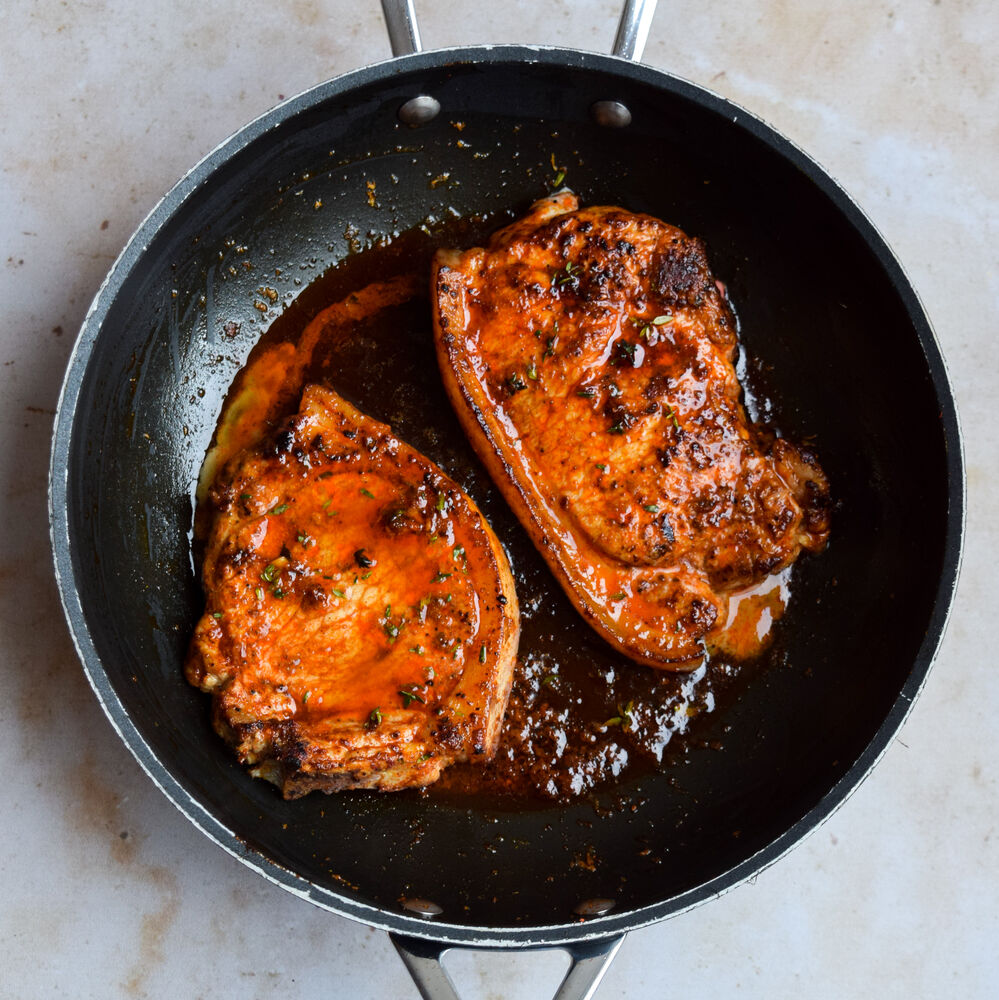 Smoky Paprika Butter Pan Fried Pork Chops Recipe | The Feedfeed