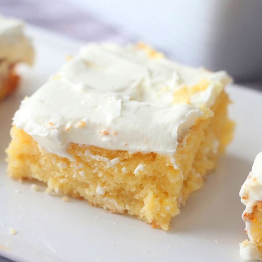 Pineapple Sheet Cake with Cream Cheese Whipped Topping by ...