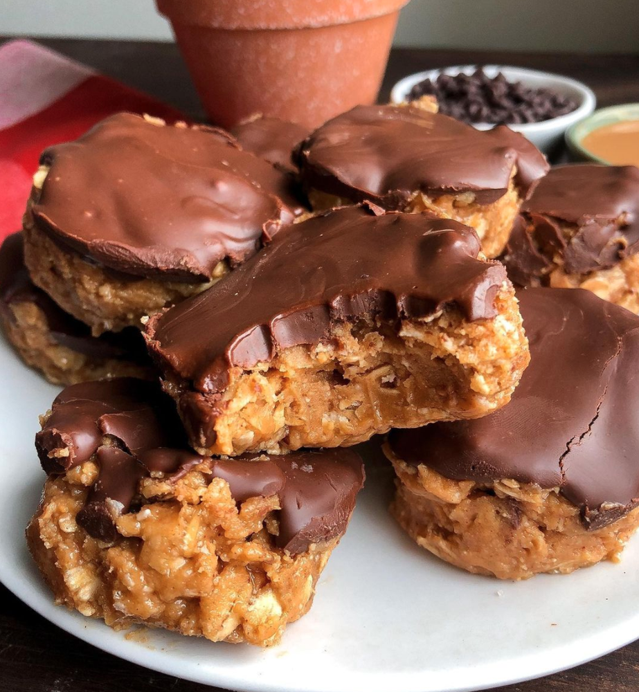 No Bake Peanut Butter Chocolate Oat Cups Recipe The Feedfeed