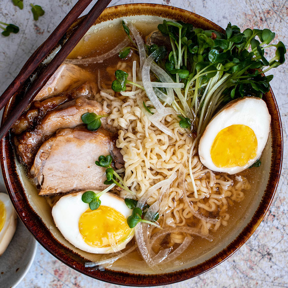 miso ramen with chashu pork - glebe kitchen