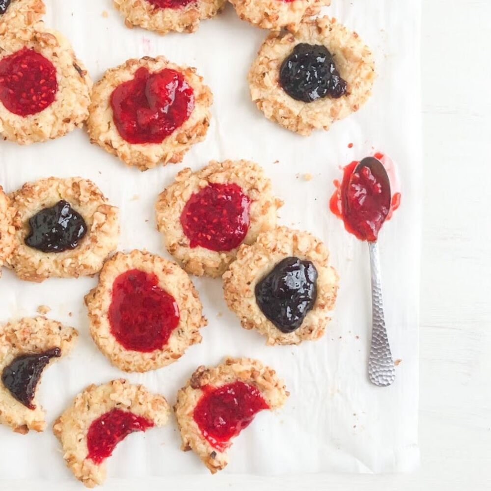 Jam Filled Thumbprint Cookies Recipe The Feedfeed