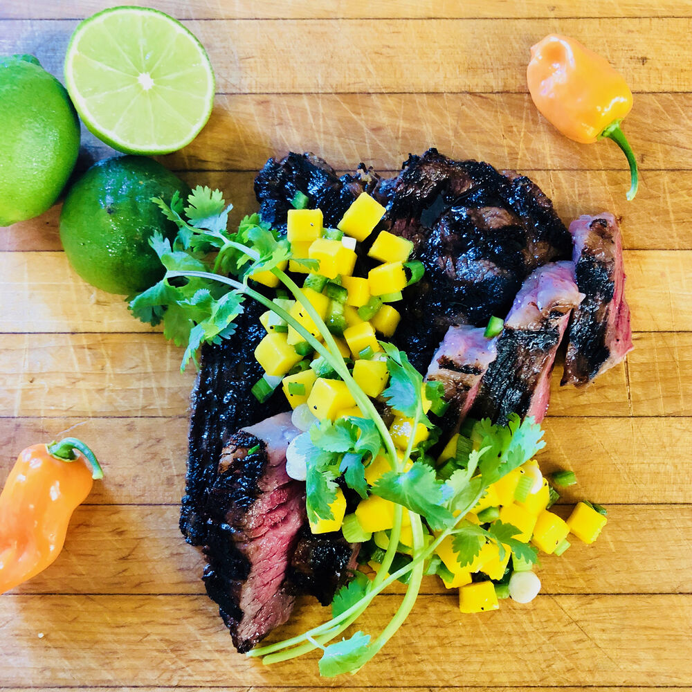 Jerk Marinated Fullblood Wagyu Chuck Eye Steak by double8cattle Quick