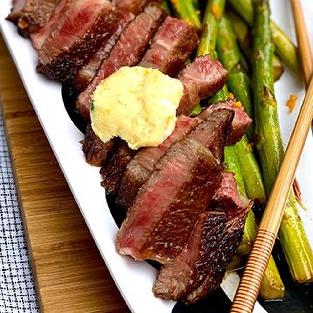 Miyazakigyu Wagyu Ribeye With Orange Miso Butter By Double8cattle