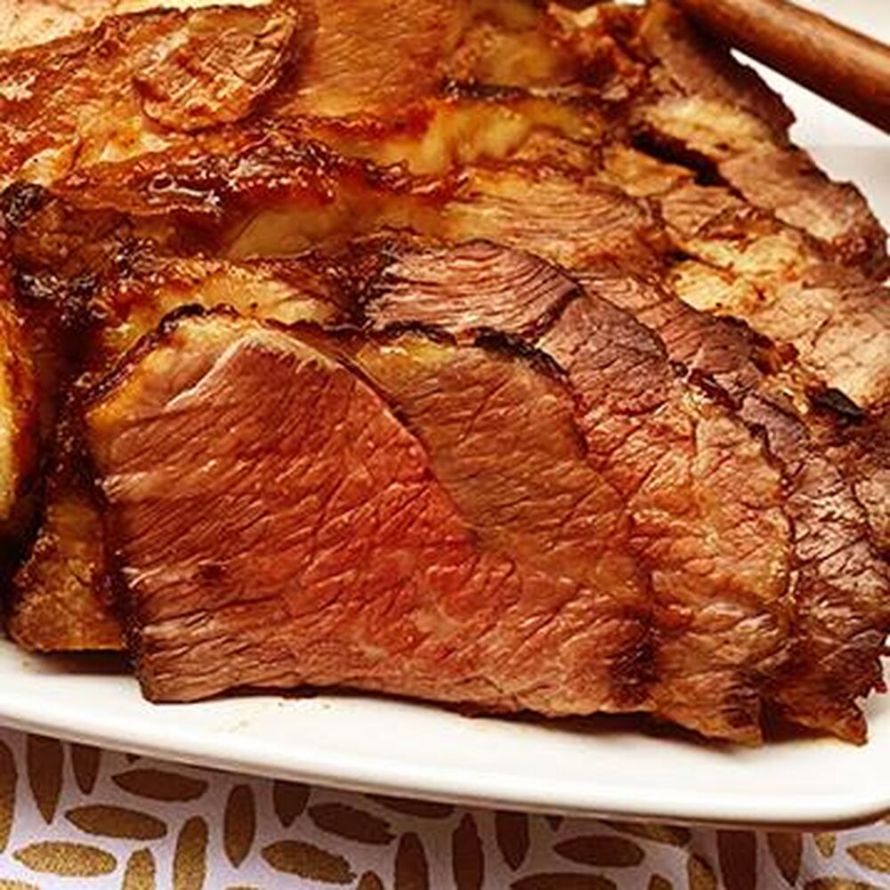 Sweet And Spicy Wagyu Beef Brisket With Peach-Mango Glaze Recipe | The ...