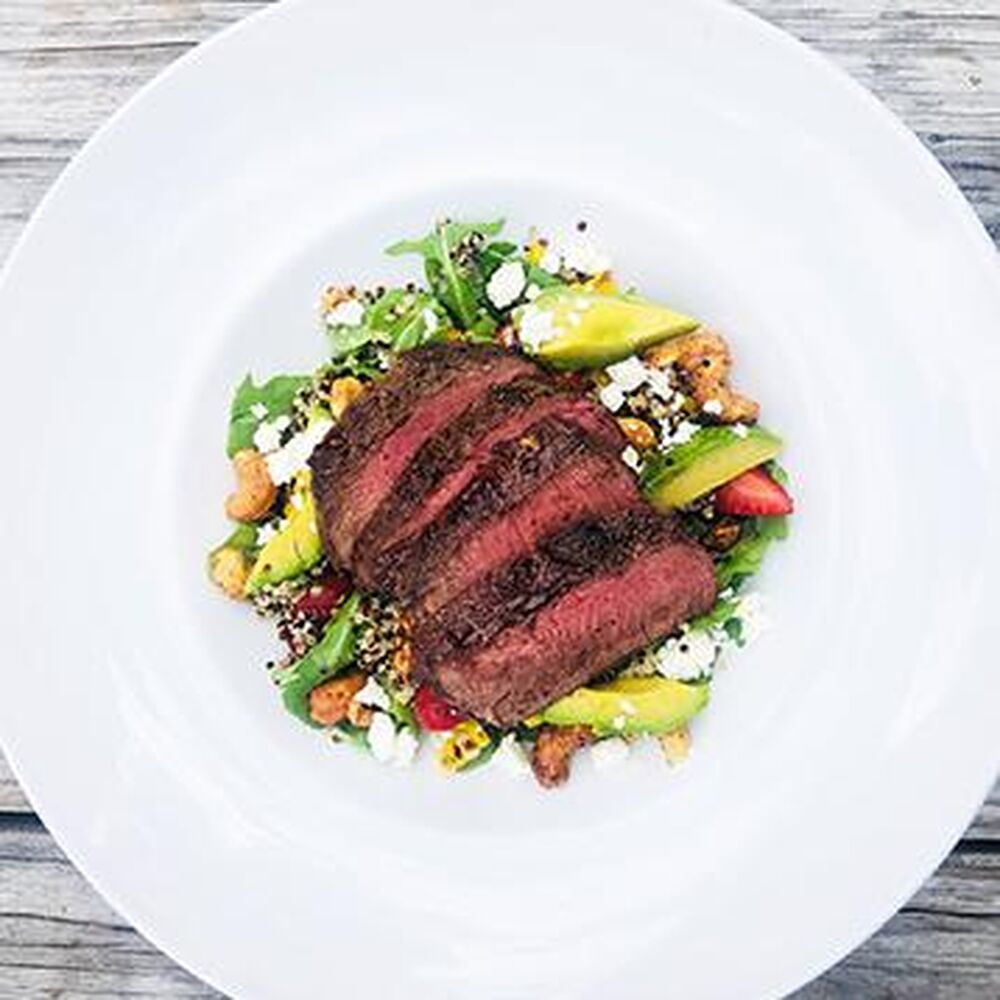 Fullblood Wagyu Chuck Tender Salad with Lemon Oregano Vinaigrette by