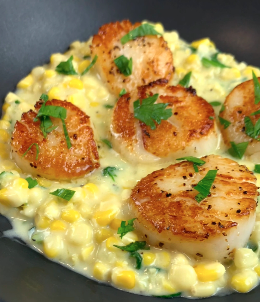 Jalapeño Creamed Corn and Scallops Recipe The Feedfeed