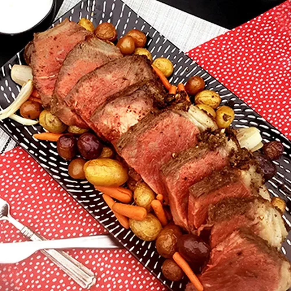 Horseradish and Herb Crusted Fullblood Wagyu Strip Loin Roast by