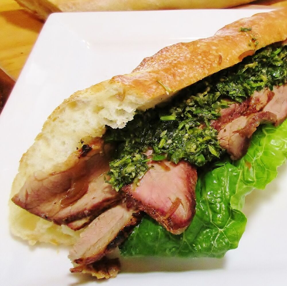Grilled TriTip Sandwich with Chimichurri by todayshomekitchen Quick