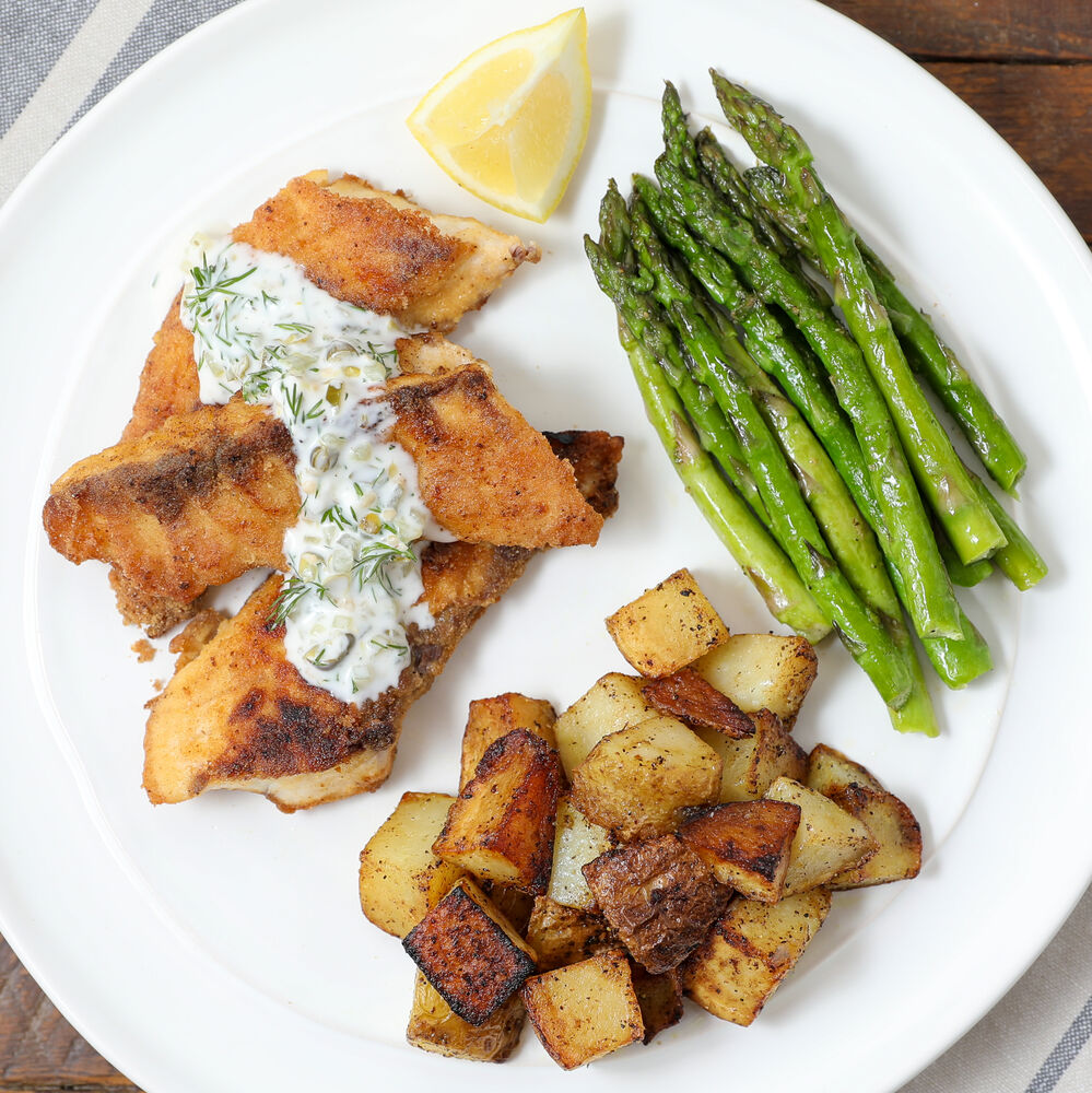 Fried Fish with Dill Caper Tartar Sauce Recipe The Feedfeed