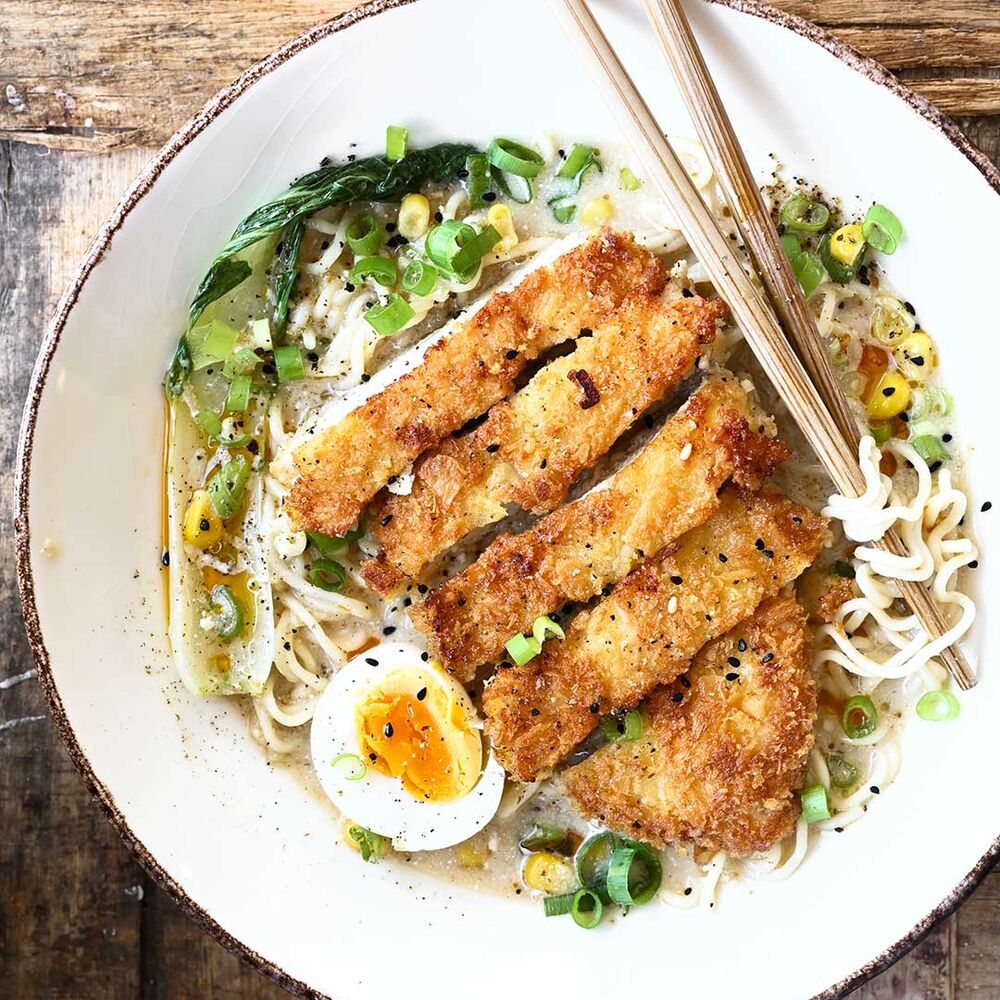 Garlic Chicken Katsu Noodle Bowl Recipe The Feedfeed